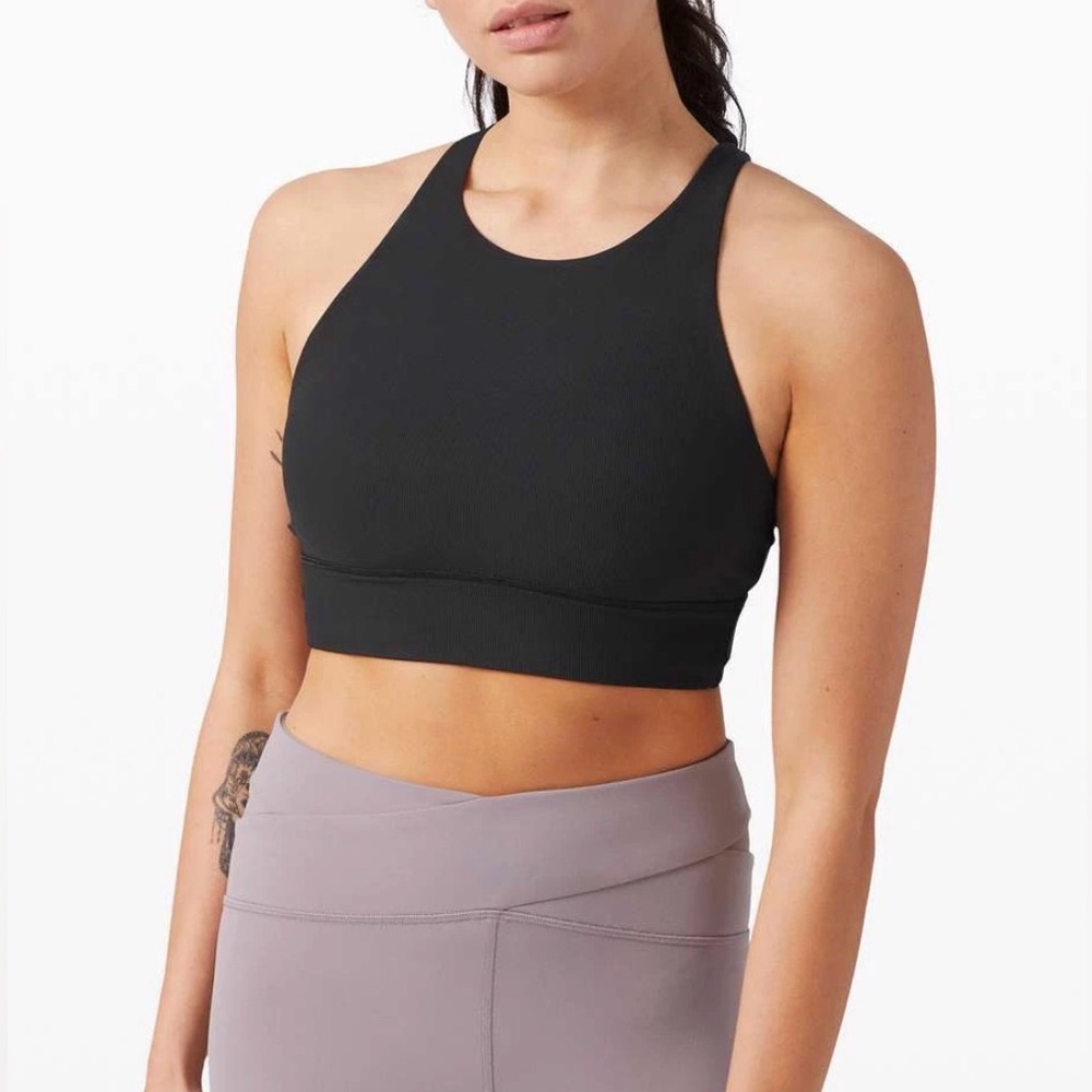 Lululemon Energy Bra High Neck Long Line *Ribbed